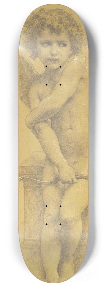 William Bouguereau - Cupidon et son arc 8.25 inch art skate deck