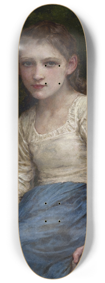 William Bouguereau - Girl with an Apple 8.25 inch art skate deck