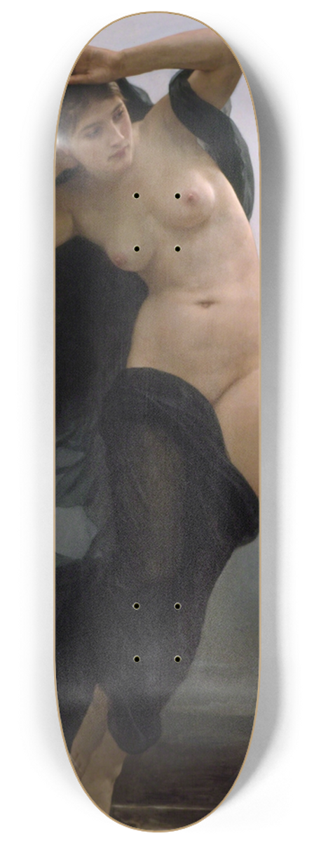 William Bouguereau - La Nuit 8.25 inch art skate deck
