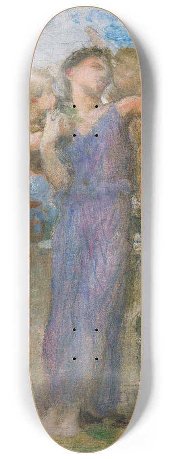 William Bouguereau - Tendres propos 8.25 inch art skate deck