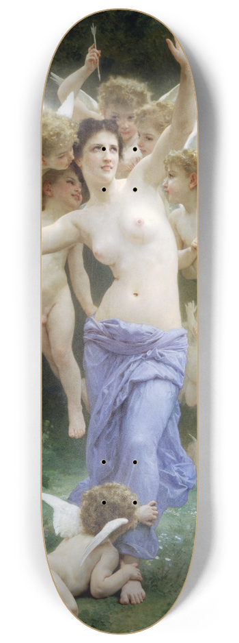 William Bouguereau - The Invasion 8.25 inch art skate deck