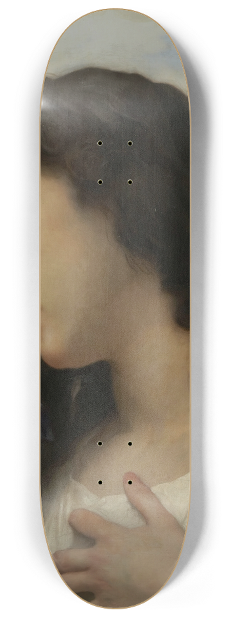 William Bouguereau - Woman with Iris 8.25 inch art skate deck
