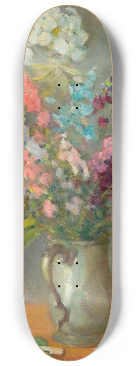 William Chadwick - Pewter Mug with Delphiniums 8.25 inch art skate deck