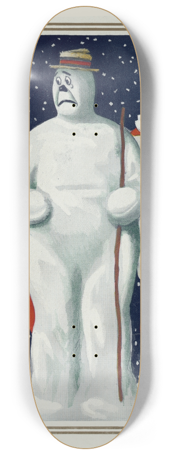 William Ely Hill - Christmas Puck 8.25 inch art skate deck