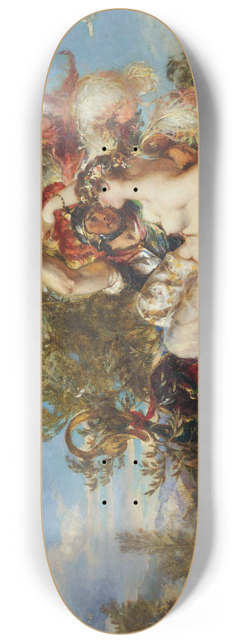 William Etty - Phaedria and Cymochles 8.25 inch art skate deck