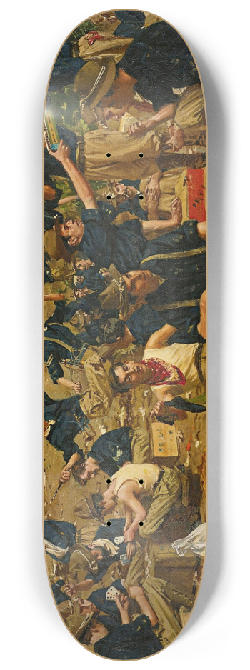 William Gilbert Gaul - Christmas Day In Camp 8.25 inch art skate deck