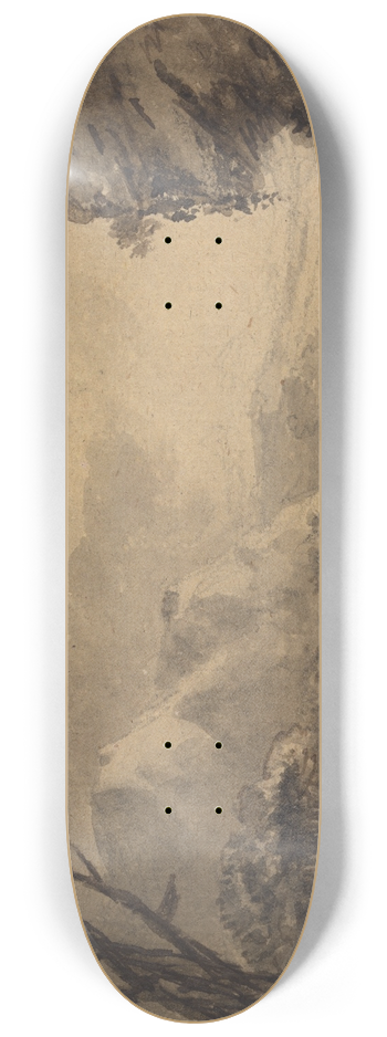 William Gilpin - A Rocky Landscape 8.25 inch art skate deck
