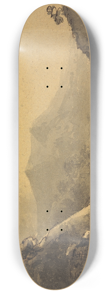 William Gilpin - Landscape with Fisherman 8.25 inch art skate deck