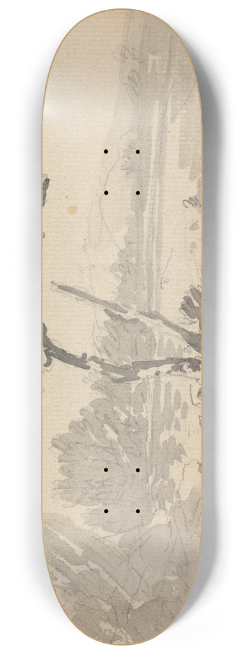 William Gilpin - Tree and Lake 8.25 inch art skate deck