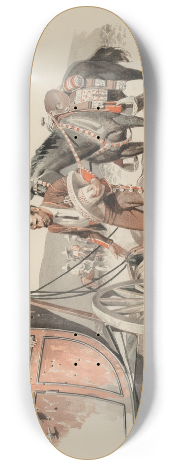 William Henry Dethlef Koerner - Stagecoach Hold Up 8.25 inch art skate deck