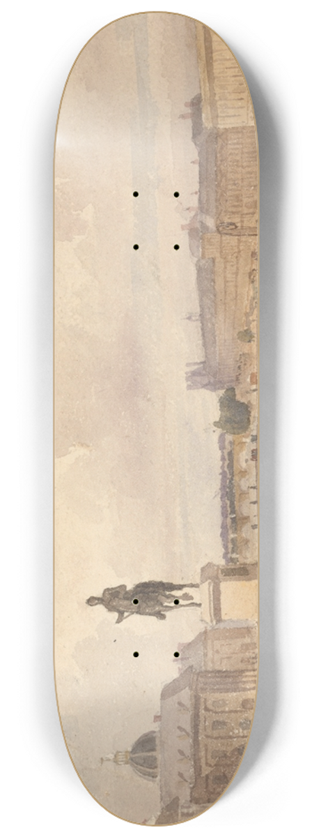 William Henry Lake Price - View from the Pont Neuf 8.25 inch art skate deck