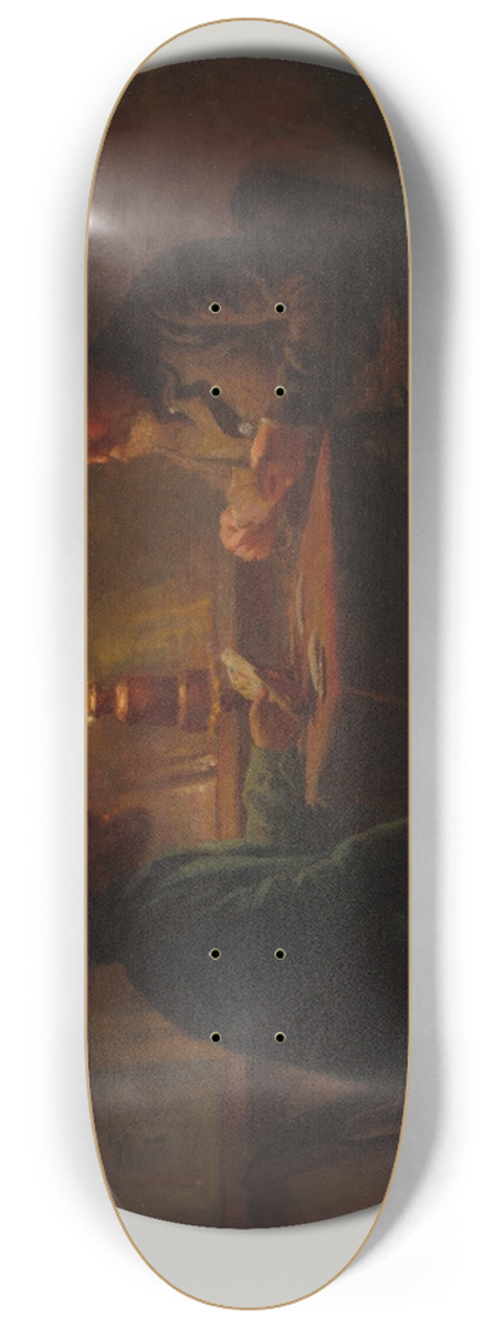 Adolphe-Flix Cals - Card Game at le Pre Martin 8.25 inch art skate deck