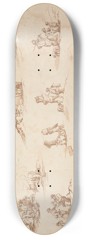 William Henry Pyne - Miscellaneous Figures 8.25 inch art skate deck