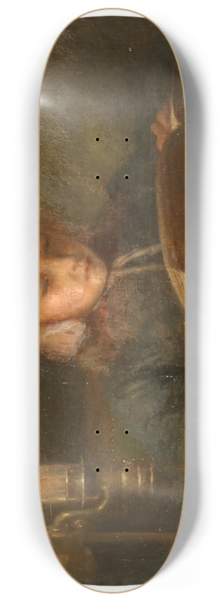 Adolphe-Flix Cals - La fille de lartiste lisant 8.25 inch art skate deck