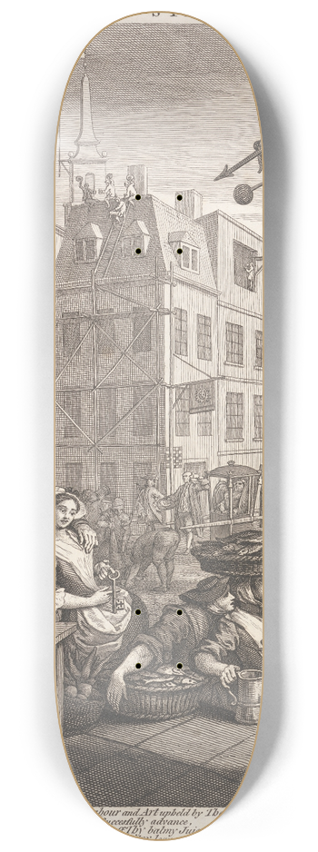 William Hogarth - Beer Street 8.25 inch art skate deck