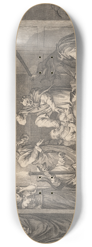 William Hogarth - Hudibras Catechizd (no.9) 8.25 inch art skate deck