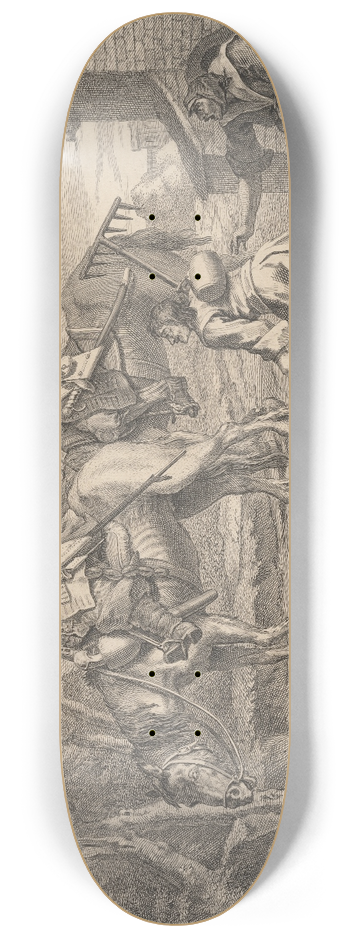 William Hogarth - Hudibras Sallying Forth (no.2) 8.25 inch art skate deck
