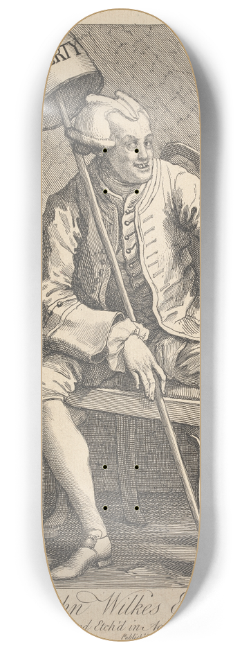 William Hogarth - John Wilkes, Esq. 8.25 inch art skate deck