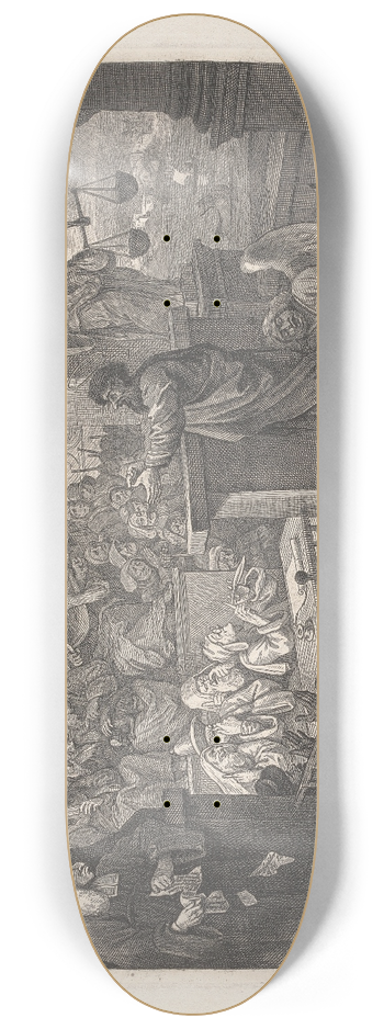 William Hogarth - Paul before Felix 8.25 inch art skate deck