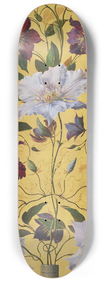 William Jabez Muckley - Clematis 8.25 inch art skate deck