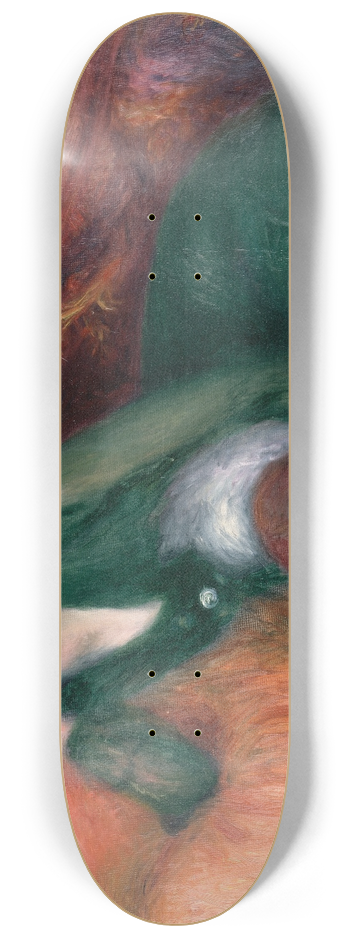 William James Glackens - Young Woman in Green 8.25 inch art skate deck