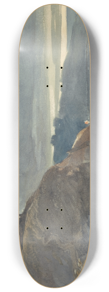 William James Mller - A Castle Above an Estuary 8.25 inch art skate deck