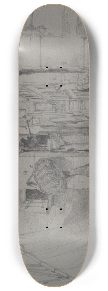 William James Mller - At Venice 8.25 inch art skate deck