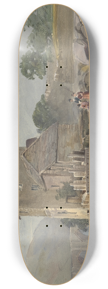 William James Mller - The Bridge at Llangollen 8.25 inch art skate deck