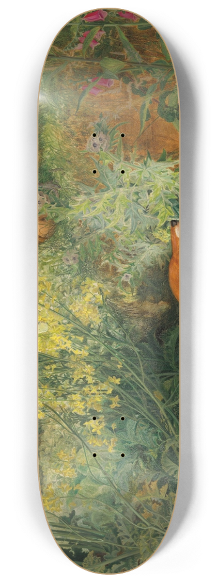 William James Webbe - Chanticleer and the fox 8.25 inch art skate deck