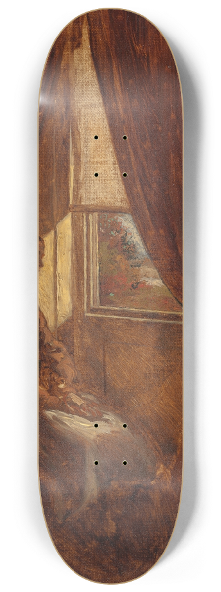 William John Hennessy - By the Window 8.25 inch art skate deck