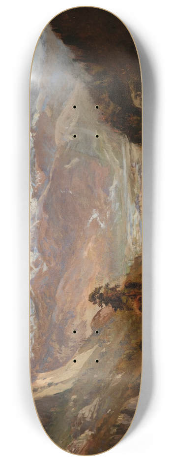 William Keith - Snow in the Valley of Eastern Sierras 8.25 inch art skate deck