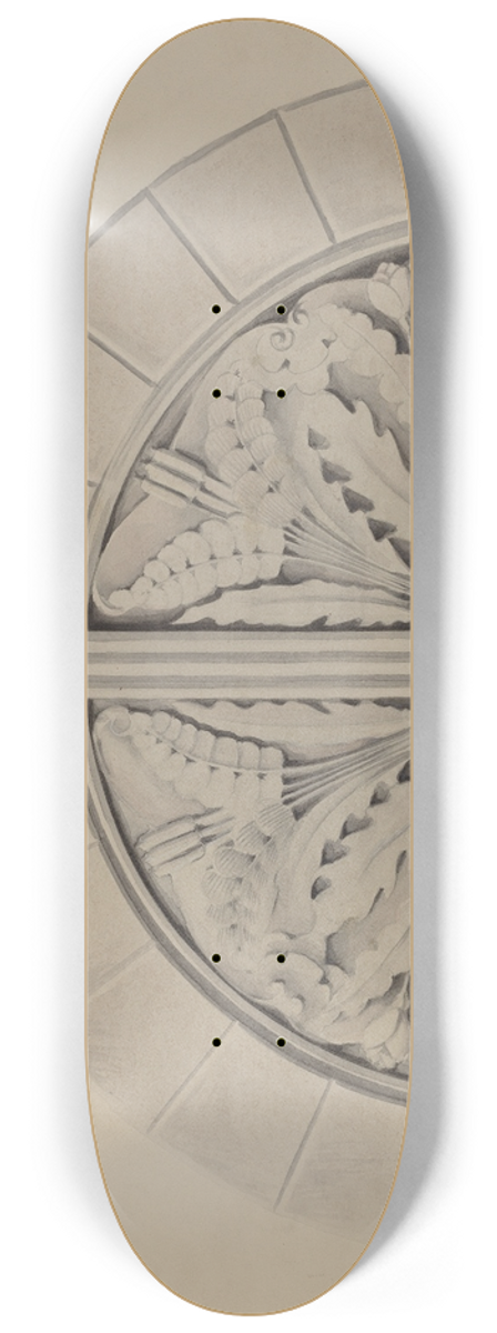 William Kerby - Architectural Ornament 8.25 inch art skate deck
