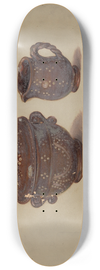 William L. Antrim - Sugar Bowl and Creamer 8.25 inch art skate deck