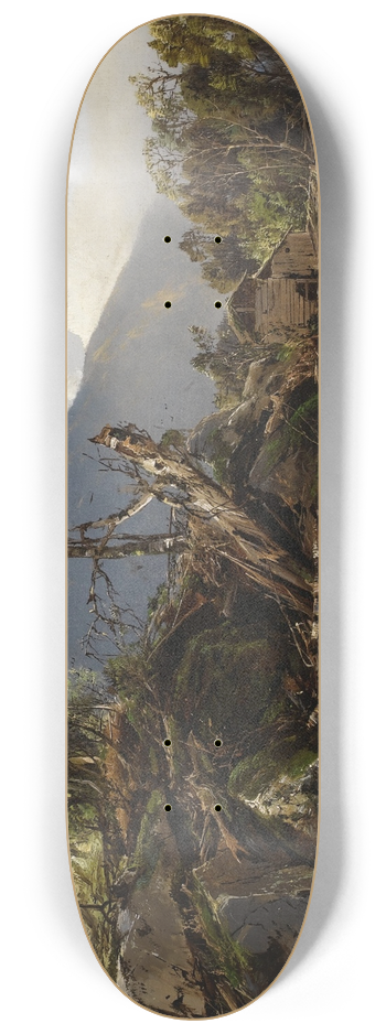 William Louis Sonntag - The Old Mill 8.25 inch art skate deck