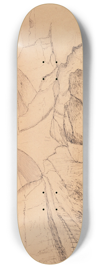 William Makepeace Thackeray - Road to Charmouth 8.25 inch art skate deck