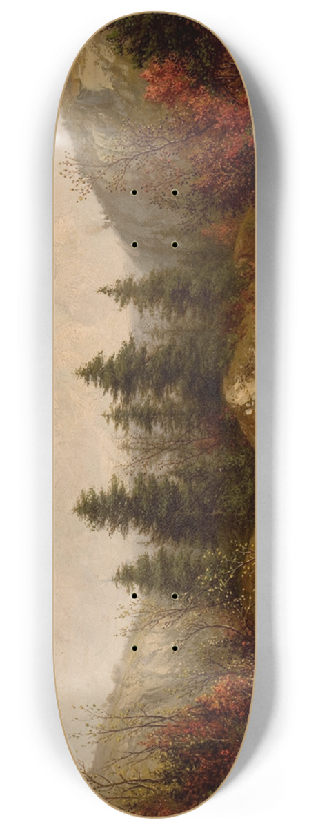 William Mason Brown - River through an Autumn Forest 8.25 inch art skate deck