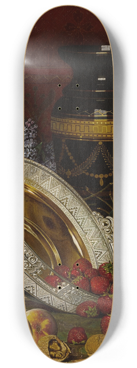 William Mason Brown - Still Life with Strawberries and Lilacs 8.25 inch art skate deck