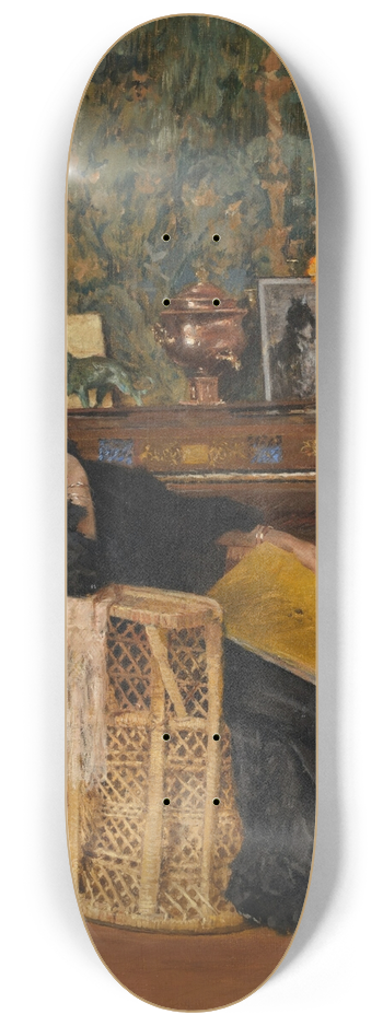 William Merritt Chase - In the Studio 8.25 inch art skate deck