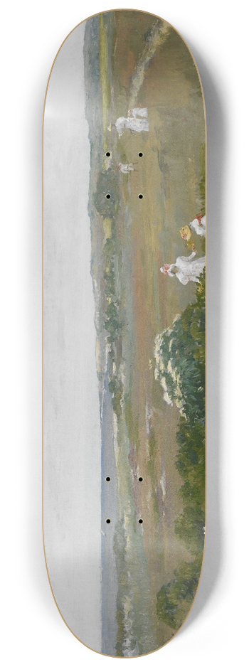 William Merritt Chase - Seaside Flowers 8.25 inch art skate deck