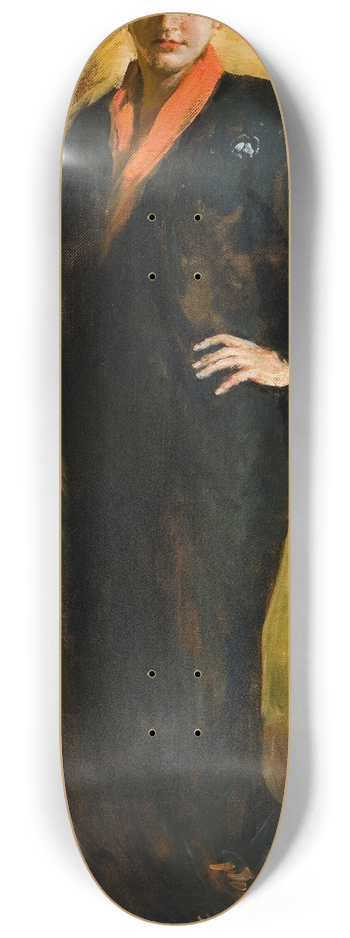 William Merritt Chase - The Blue Kimono 8.25 inch art skate deck