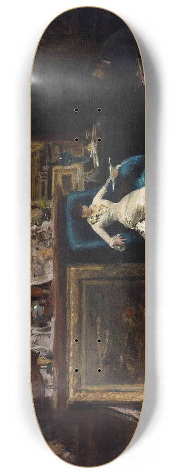 William Merritt Chase - The Tenth Street Studio 8.25 inch art skate deck