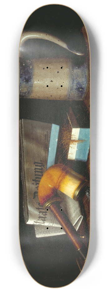 William Michael Harnett - With the Staats Zeitung 8.25 inch art skate deck
