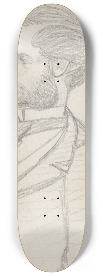 William Michael Rossetti - Holman Hunt 8.25 inch art skate deck