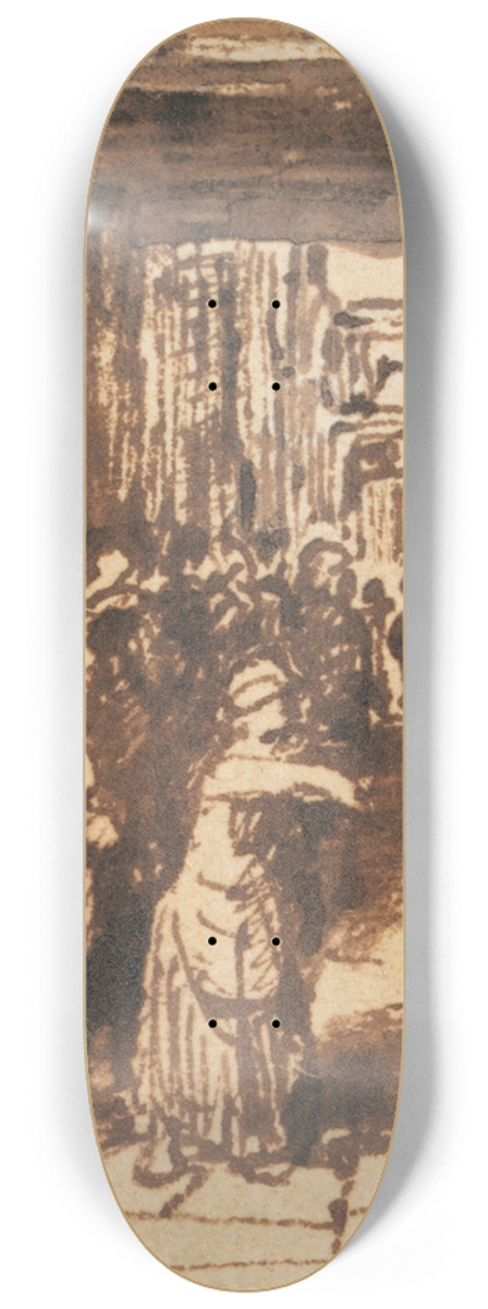 William Mulready - Figures in a Doorway 8.25 inch art skate deck