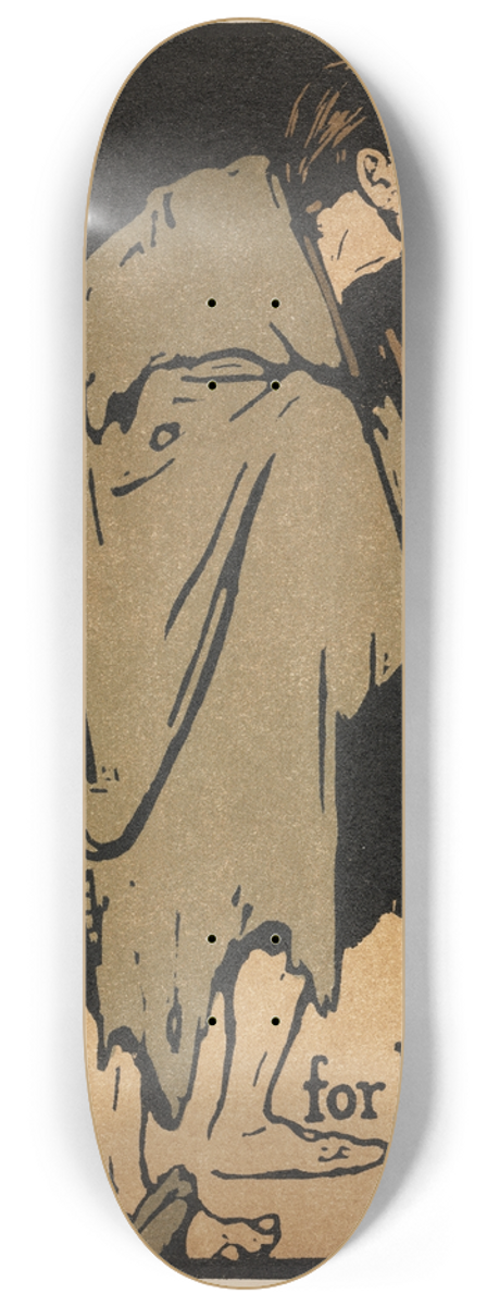 William Nicholson - An Alphabet; B is for Beggar 8.25 inch art skate deck