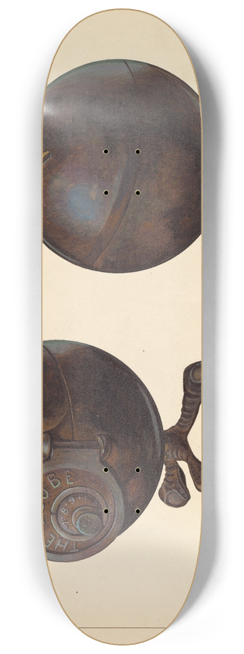 William O. Fletcher - The Globe Coin Bank 8.25 inch art skate deck