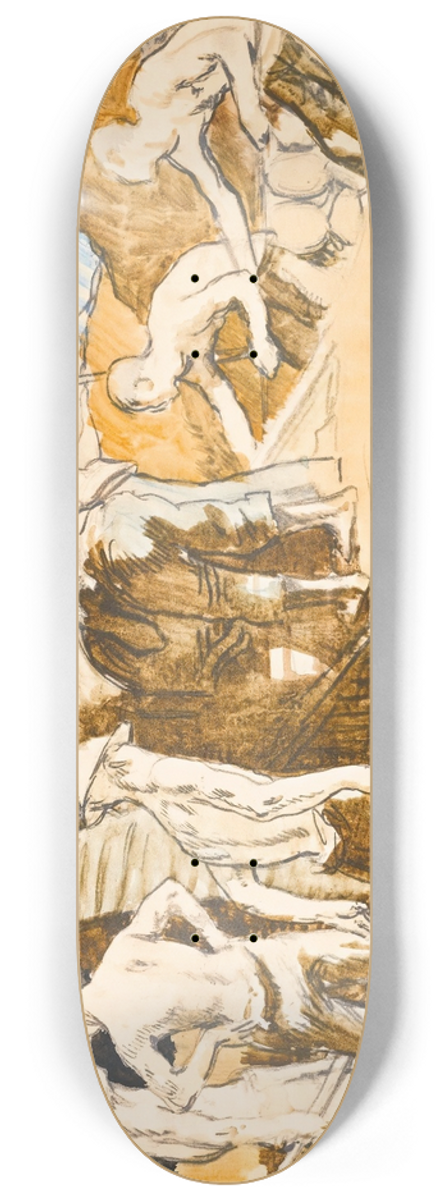 William Orpen - The Howitzer In Action 8.25 inch art skate deck