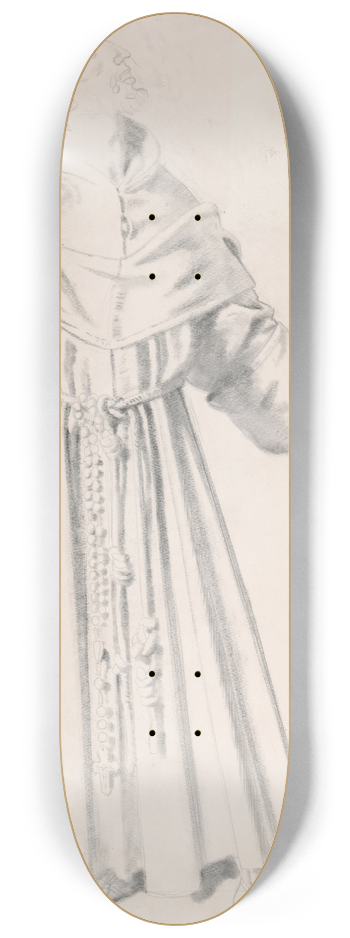 William Orpen - The Priest, Study for The Holy Well 8.25 inch art skate deck