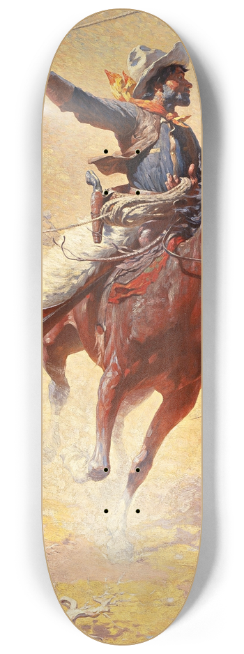 William Robinson Leigh - The Roping 8.25 inch art skate deck