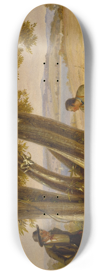 William Sidney Mount - Caught Napping (Boys Caught Napping in a Field) 8.25 inch art skate deck